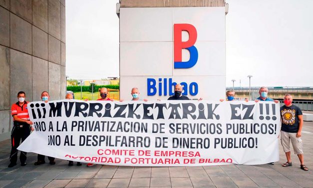 Los sindicatos convocan a los trabajadores de la Autoridad Portuaria de Bilbao el día 31 en la terminal de cruceros de Getxo